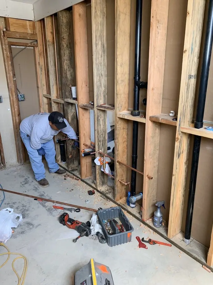 Commercial rough-in plumbing for Gas Line Repair in Westbury South